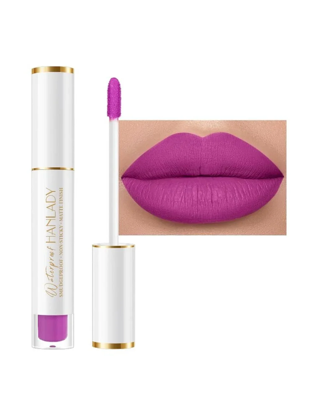 Women A45 Dark Era Long-Lasting Non-Sticky Waterproof Matte Liquid Lipstick